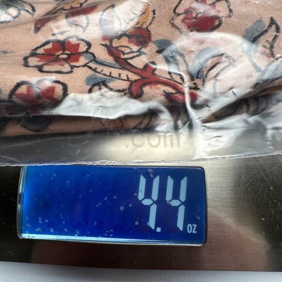 J Jill Purejill Top Womens Extra Large Tan Floral Organic Cotton Oversized Boho - Picture 12 of 13